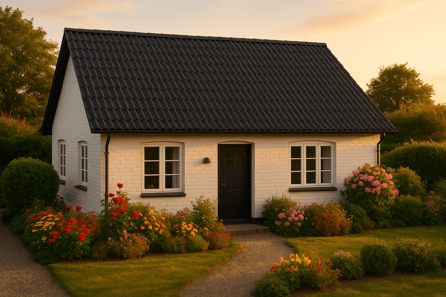 Nyt eternittag på hus